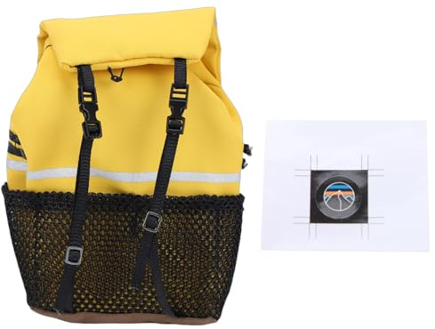 RC-Auto-Rucksack, Simulations-Rucksack und emotionales Dekorationszubehör für RC-Crawler-Autos im Maßstab 1:10 und 1:8 (Gelb)