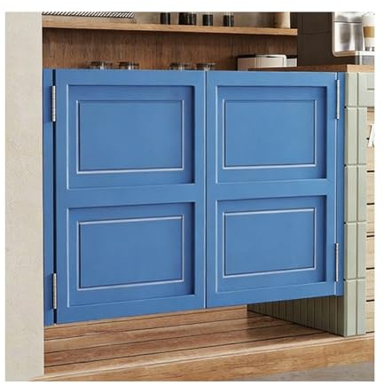 Western Porte Cowboy Porte de Séparation,Double porte coulissante，charnières en acier inoxydable à fermeture automatique，pour Couloir d'Intérieur, Cuisine(A,W75xH70cm(29.52x27.55in))