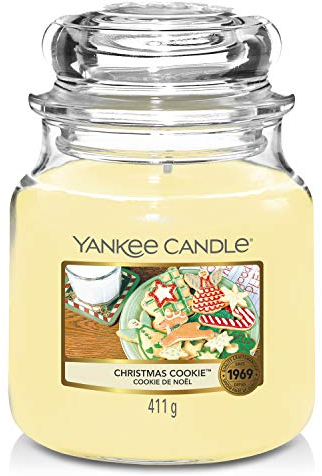 Yankee Candle Duftkerze im Glas (mittelgroß) | Christmas Cookie | Brenndauer bis zu 75 Stunden