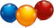 Karaloon 10015 I 3 x Maxi Ballons 45 cm I Riesen Luftballons blau, rot, gelb I Helium Ballons I Sehr große Luftballons für Kindergeburtstage & Partys