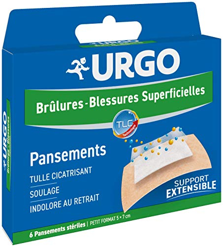 Urgo Superficial Burns and Wounds Small Sized Bandages x6