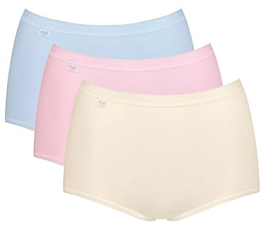 Sloggi Women's Basic+ Maxi Brief 3 Pack, Multicolour, 14