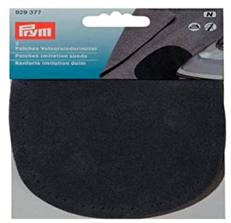 Prym 14 x 10 cm 2-Piece Imitation Suede Patches for Ironing/Sewing-On, Denim Blue