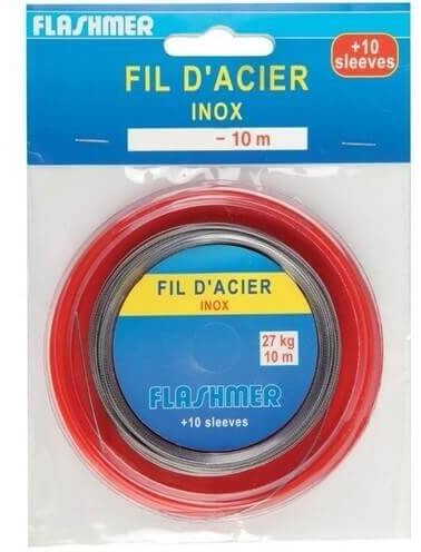 Flashmer - Filo Di Acciaio Treccia Guaina Nylon 10 M Termosaldabile Dimensione: 3 Kg