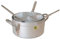 Pardini Casseruola Media con 4 Spicchi, Alluminio, Grigio, 36 cm