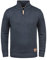 !Solid SDPetro Herren Strickpullover Troyer Grobstrick Pullover mit Troyerkragen Rippbündchen Label-Details Baumwollmischung Regular fit, Größe:L, Farbe:Insignia Blue Melange (8991)