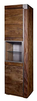 MASSIVMOEBEL24.DE Vitrine Mango 55x45x204 lackiert modern braun Amsterdam #20