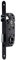 Vachette D4500-A40/N/SC - Serrure à encastrer à Cylindre, réversible, Noir | têtière bouts ronds, Axe à 40 mm - pour Porte de Bureau