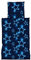one-home 4 teilig Bettwäsche 135x200 cm Sterne blau leuchtoptik 2 Garnituren