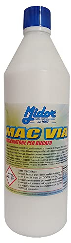 Smacchiatore bucato, elimina l'odore di sudore!, attivo anche a freddo su bianchi e colorati, senza allergeni - MAC VIA - 1 kg - Midor