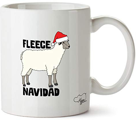 Hippowarehouse Fleece Navidad Merry Christmas Printed Mug Cup Ceramic 10oz