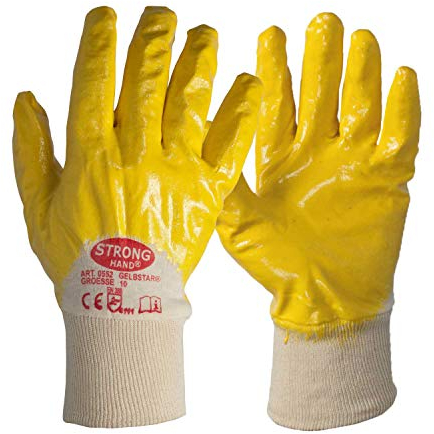 Strong Hand Nitril-Handschuh doppelt getaucht Größe 9, 12 Paar