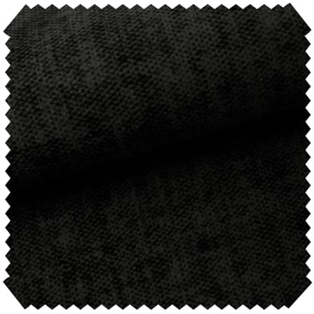 novely® Marlow - Marmorierter Velours Möbelstoff - Samtweicher und Robuster Polsterstoff - Pflegeleichte Meterware 1lfm | Farbe: 14 Schwarz