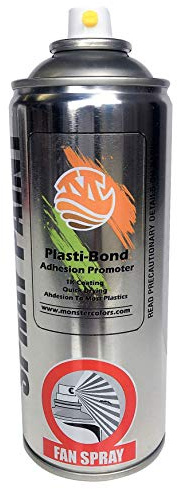 Monstercolors Plasti-Bond Clear Plastic Adhesion Promoter 400ml Promote Adhesion to Various Plastic substrates Including Automotive Plastics, Vinyl, Trim, Bumpers, Fiberglass, Melamine and More