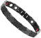 COOLSTEELANDBEYOND Damen Herren Schwarz Titan Magnetische Armband aus Elemente mit Magneten, Germanium, Link-Tool zum Entfernen Enthalten