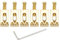 Unxuey - Set di 6 selle per ponte chitarra, con corde, per Telecaster, Tremolo, Fender, Stratocaster Gold