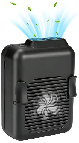 E-More Ventilador Portátil Ventilador Clip de Cintura Ventilador de Collar Portátil 6000mAh Batería USB Recargable Mini Ventilador de Mesa para Hogar Oficina Viajar Deporte Acampar al Aire Libre