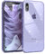 EAZY CASE Hülle kompatibel mit iPhone XS Max Schutzhülle mit Glitzer, Handyhülle, Schutzhülle, Back Cover mit Glitter, TPU/Silikon, Transparent/Durchsichtig, Lila