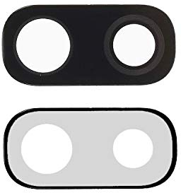 jbTec Kameraglas Ersatz mit Kleber kompatibel mit Samsung Galaxy A20e - Kamera Glas Camera Linse Glass, Farbe:Schwarz