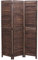 Paravent HWC-C30, Raumteiler Trennwand Sichtschutz, Shabby-Look Vintage, 170x120cm - braun