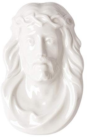 REAL VOTIVA FONDERIE D'ARTE Targa con bassorilievo in Porcellana per lapide - Cristo coronato di Spine [P.06.6558/16]