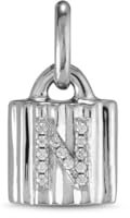 UNO de 50, Charm Candado en Plata de Ley, Personalizable con Topacios, Joya Artesanal, Diseño Creativo