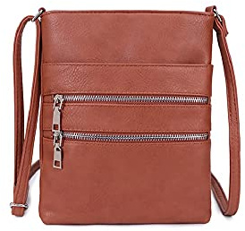 Long & Son Damen Medium Crossbody Bags 18802, braun