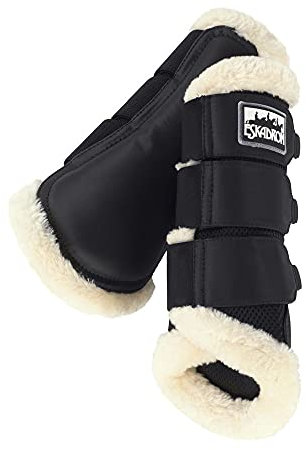 Eskadron Fauxfur Mesh Gamaschen Basic in schwarz, Größe:S