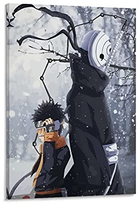 SHUIU Anime Role Obito Uchiha Poster, dekoratives Gemälde, Leinwand, Wandkunst, Wohnzimmer, Poster, Schlafzimmer, Malerei, 30 x 45 cm