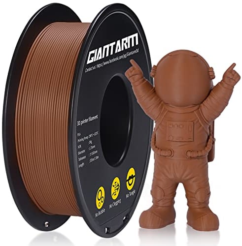 GIANTARM Matte PLA Filament, 1,75 mm Filament für 3D-Drucker 1 kg Spule, Matte Braun