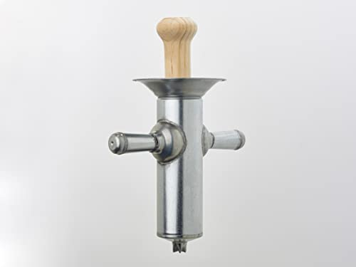 Churrera manual de acero galvanizado, agarraderas de mango, maza de madera