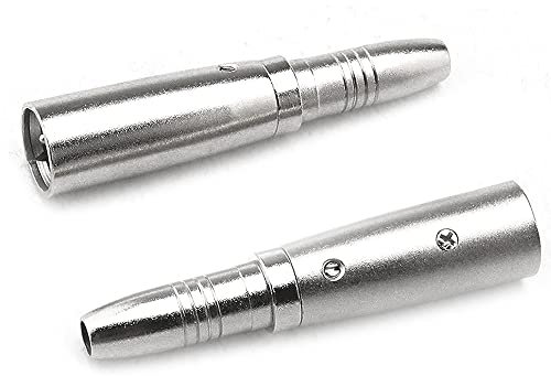 Ysruanh 2 Pcs Jack Mono Plug Conversion Connectors XLR Female to 1/4 Inch TS Mono Jack Socket Stereo Audio Microphone Mic Adapter