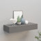 Gecheer Wand Schubladenregal Wandregal Mit Schublade Wandschrank Hängeschrank Hängeregal Grau 60x23,5x10 cm MDF