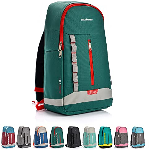 meteor 10 und 20L Kuhl-Rucksack Kühltasche Isolier-Rucksack Lunch Rucksack Kühlbox Picknick Rucksack EIS Campingtasche Picknick-tashe Outdoor Reisentashe (10 L, Türkis/Pink)