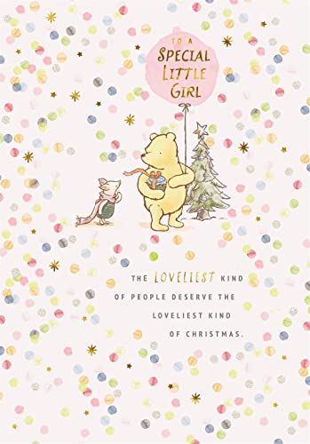 Hallmark Disney Winnie the Pooh Weihnachtskarte für Mädchen, Aufschrift To a special little girl