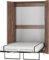 BIM Furniture Wandbett Schrankbett Teddy 120x200cm Bettschrank, Vertikal Wandklappbett, Schrank mit integriertem Klappbett, Funktionsbett inkl. Lattenrost (Craft Tobaco)