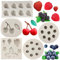 Sijiangmold Silikonform für Heidelbeere, Himbeere, Kirsche, Erdbeere, Kuchen, Fondant, Beeren-Serie, Silikonform für Kuchendekoration, Cupcake-Topper, Polymerton, Schokolade, Süßigkeiten, Blütenpaste,