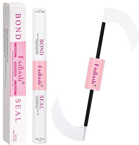 Wimpernkleber Bond & Seal FADLASH DIY Wimpernverlängerung Kleber Cluster Wimpernkleber Lash Bond und Seal Superstarker Halt 48-72 Stunden Klarer Wimpernkleber + Versiegelung