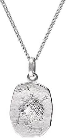 trendor Löwe Sternzeichen Halskette Silber 925 zeitloser Tierkreiszeichen Anhänger für Damen oder Herren, Halsschmuck aus Sterlingsilber 15310-08-45 45 cm
