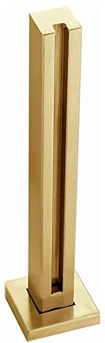 Glass Railing Post Rostfreier Stahl Gold Glas-Geländerpfosten für Innen/ Außenbereich Decking Landing Geländer 10-12mm Dicke Glas, Glas-Geländer Sicherer Schutz ( Color : Gold Mid Post , Size : 90cm/3