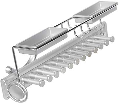 JUNNIU Ausziehbarer Krawattenhalter, ausziehbarer Gürtelhalter für Schals, Organizer-Halter für Uhrenparfüm (47 cm) Decoration