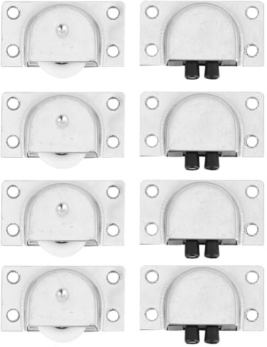 OSALADI 4 Pares De Rodillos Rueda De Puerta Corredera Herrajes Para Puertas Correderas Polea De Armario De Acero Inoxidable Polea De Puerta Corredera Polea De Servicio Pesado Rodillos