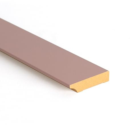 Bildershop-24 Battiscopa per pannelli da parete Dekowa in rosa pastello, 230 x 8 x 1,8 cm