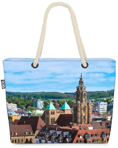 VOID Heilbronn Strandtasche Shopper 58x38x16cm 23L XXL Einkaufstasche Tasche Reisetasche Beach Bag