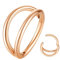 Popuhoops 18G 6mm Doppel Hoop Nasenring Rose Gold 316L Chirurgenstahl Knorpel Ohrring Septum Schmuck Nahtlose Scharnierende Clicker 18 Gauge Conch Daith Helix Turm Piercing Lippenring