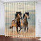 GIOVIA 3D Pferd Vorhang Abdunkelnde Tiere Pferde Polyester Vorhänge mit ösen 2er Set Gardinen Blickdicht Verdunkelungs Geräuschreduzierung für Schlafzimmer Wohnzimmer B 234 X H 137 cm