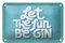 Tin Sign with Text Alcohol Let the Fun Be Gin 18 x 12 cm Decorative Sign