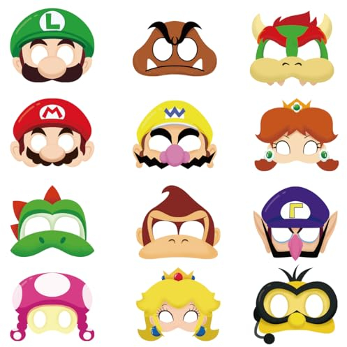 TOPWAYS Cosplay Party Masken, Kinder Bunte Masken für Kindergeburtstag Party Dekoration Cosplay Kostüme Dress Up Party Favors Supplies für Kinder