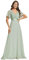 Ever-Pretty Robe de Soirée en Double V-col et Manches Courtes Violet Clair Rose 52