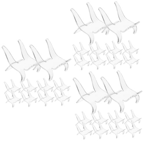 Alipis 30pcs Crystal Display Stand Acrylic Holder for Stones Gemstones Minerals Display Case